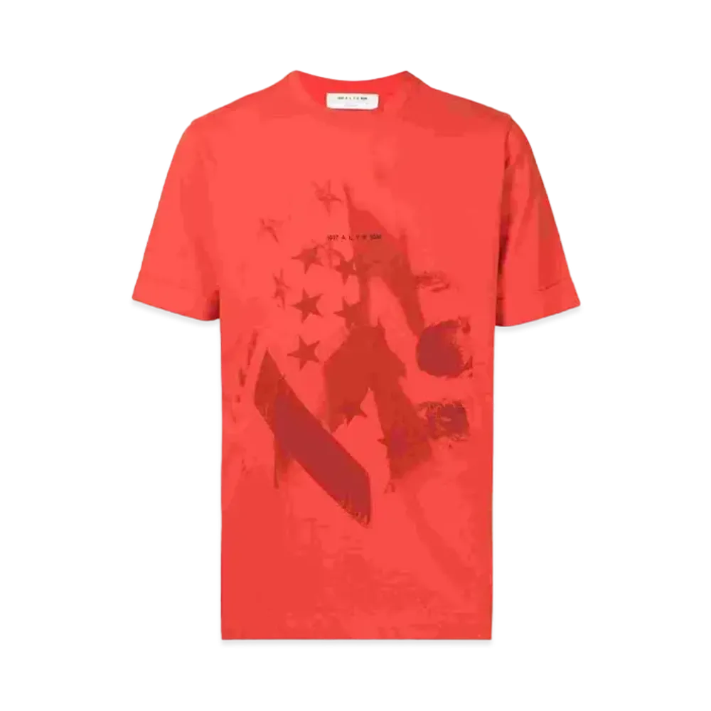 1017 ALYX 9SM Graphic-Print Short-Sleeved T-Shirt "Red"
