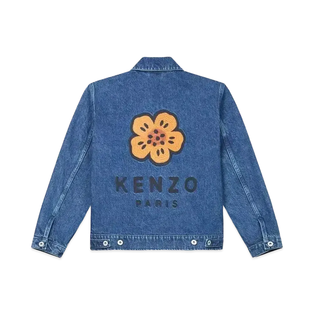 KENZO 'BOKE FLOWER' Oversize Trucker Jacket "Midnight Blue"
