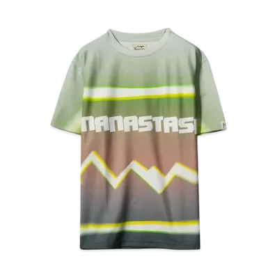 MANASTASH ALLOVER GRADIENT LOGO TOP"GREEN"