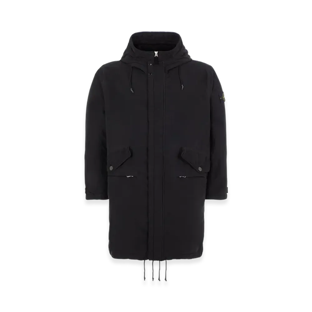Stone Island 70231 David Light-TC Mircropile Fishtail Parka - 22FW "Black"