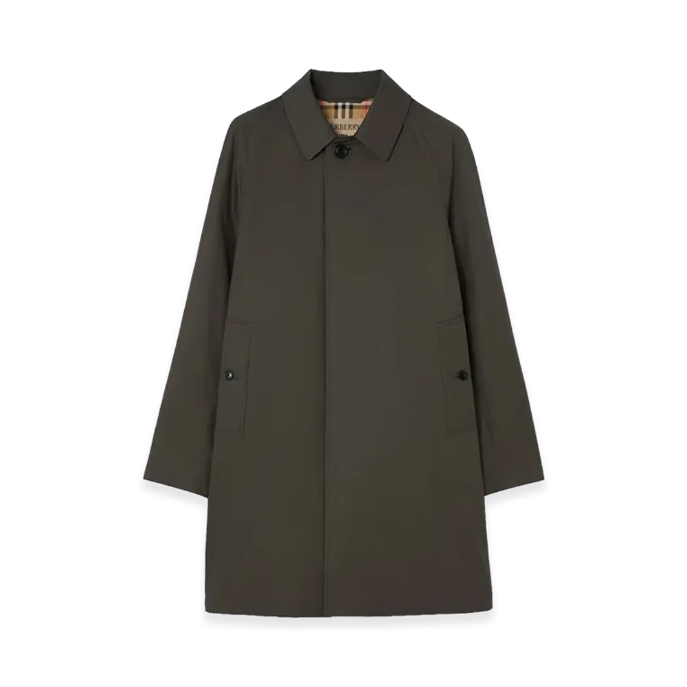 Burberry Mid-length Tropical Gabardine Camden Car Coat "Graphite Grey"