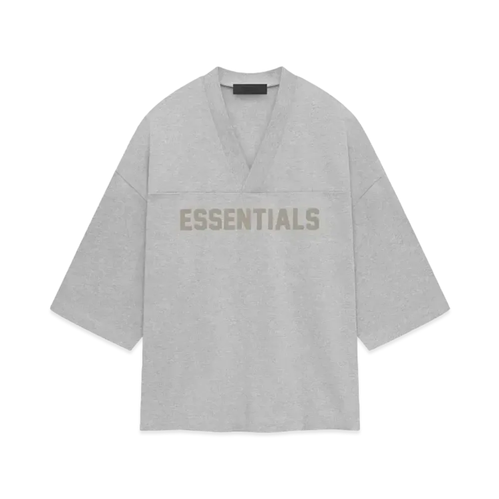 FEAR OF GOD ESSENTIALS Heavy Jersey Football Tee "Light Heather Grey"