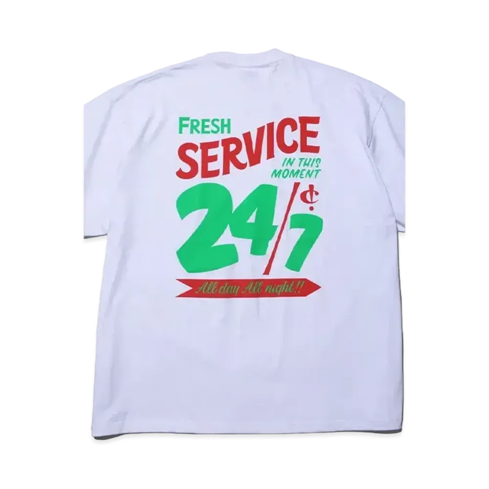 FreshService Corporate Printed S/S Tee All Day All Night "White/Green"