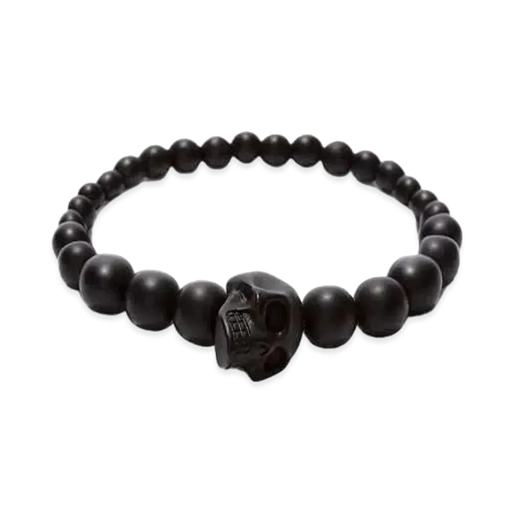 Alexander McQUEEN Skull Multibeaded Bracelet "Black"