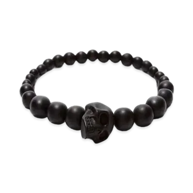 Alexander McQUEEN Skull Multibeaded Bracelet "Black"