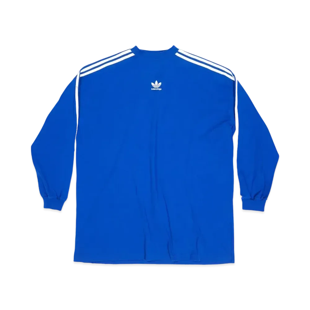 adidas BALENCIAGA Men's Long Sleeve T-Shirt Oversized "Blue"