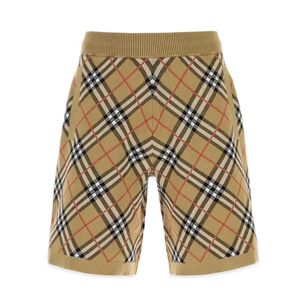 Burberry Embroidered Knit Bermuda Shorts "Checked"