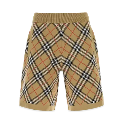 Burberry Embroidered Knit Bermuda Shorts "Checked"
