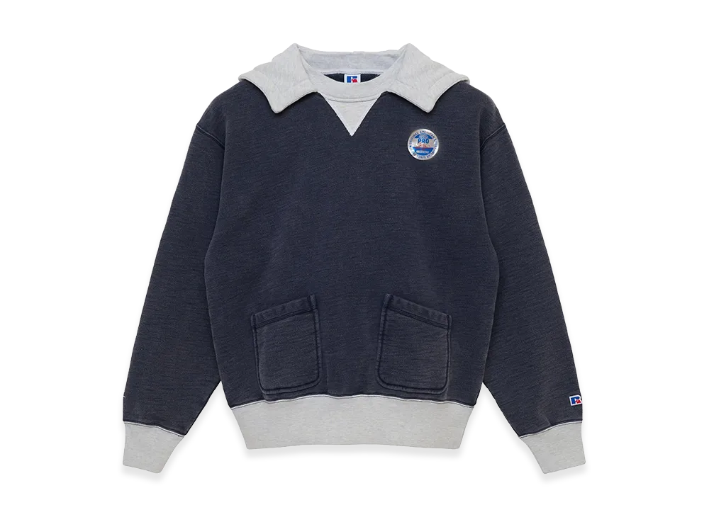 GDC x Russell x Project D Sunfaded Sweat Hoodie "Navy"