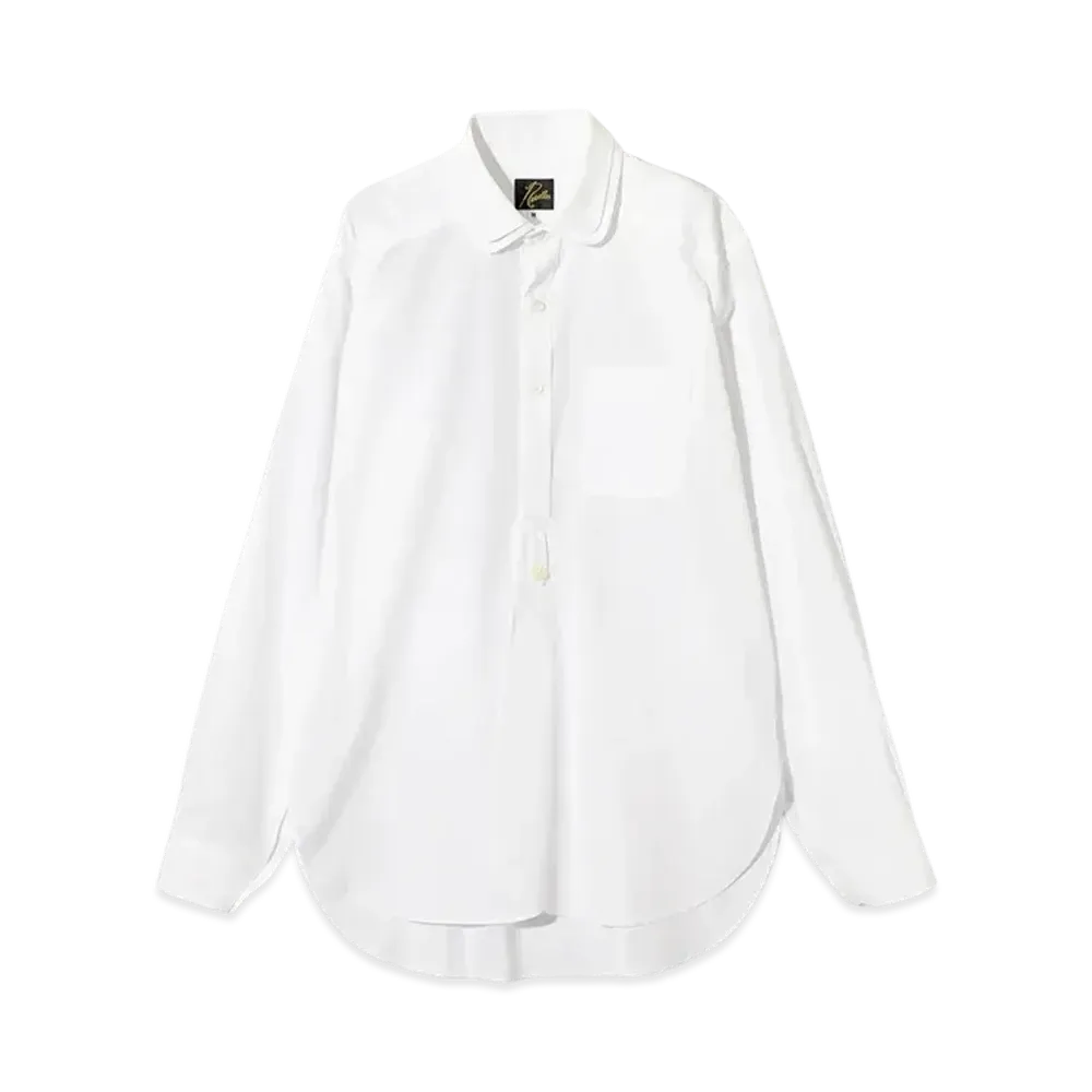 NEEDLES Double Round Collar EDW Shirt - Cotton Broadcloth "White"