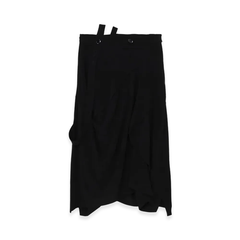 Ground Y Crepe De Chine Square Skirt "Black"