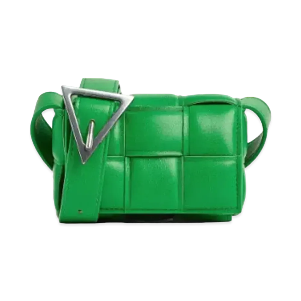Bottega Veneta Candy Padded Cassette Crossbody Bag "Parrot Green"