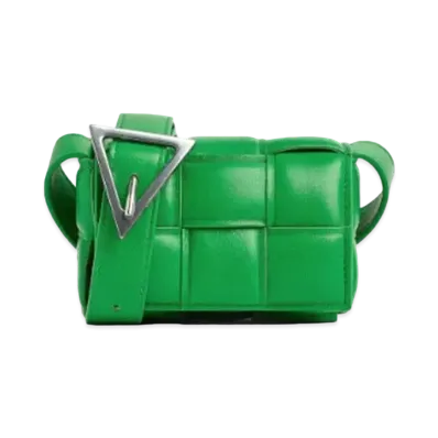 Bottega Veneta Candy Padded Cassette Crossbody Bag "Parrot Green"