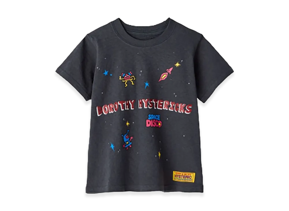 HYSTERIC GLAMOUR x DOROTHY HENDRICKS Space Disco Tee "Charcoal Gray"