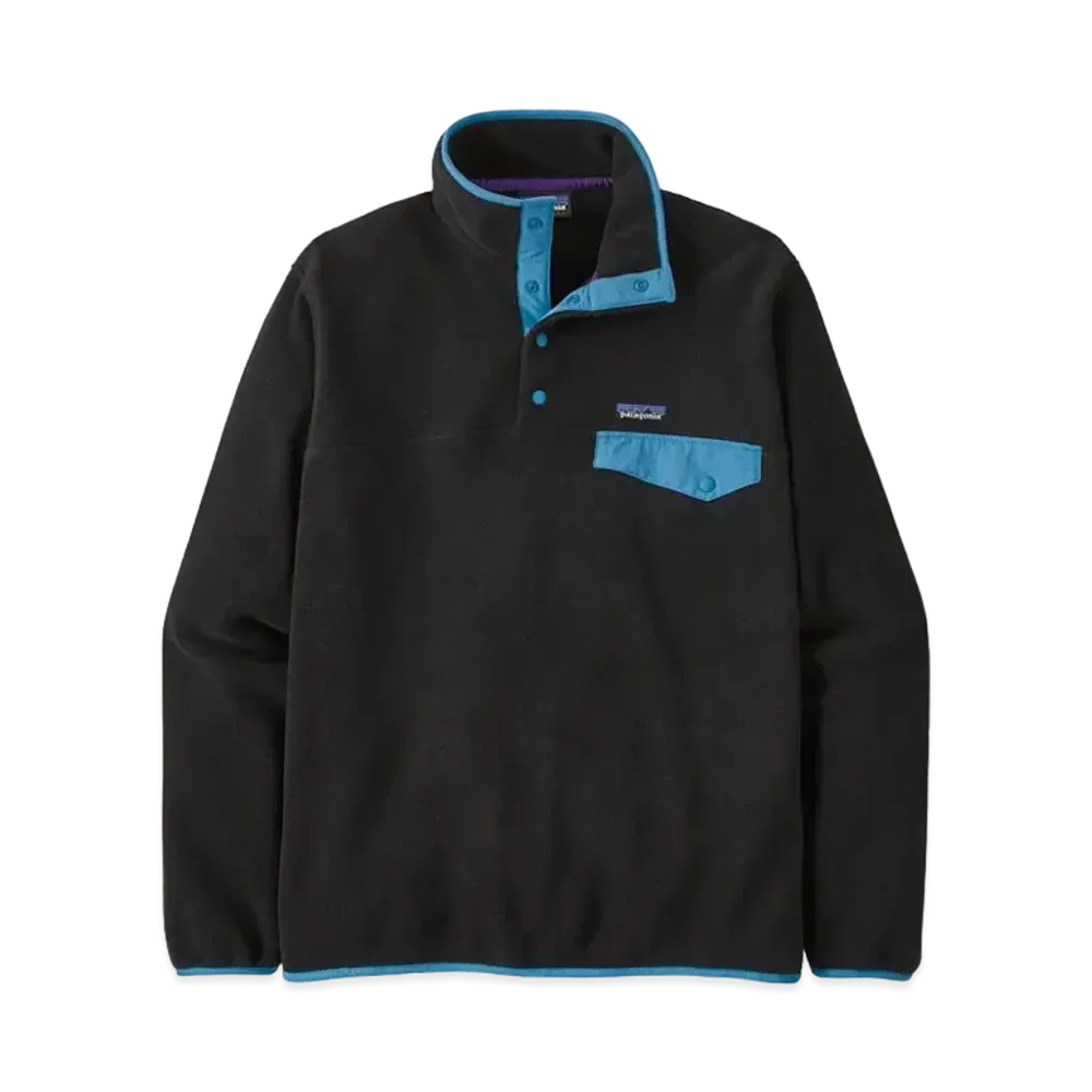 patagonia Men's Lightweight Chinchilla SnapT Pullover "Black"