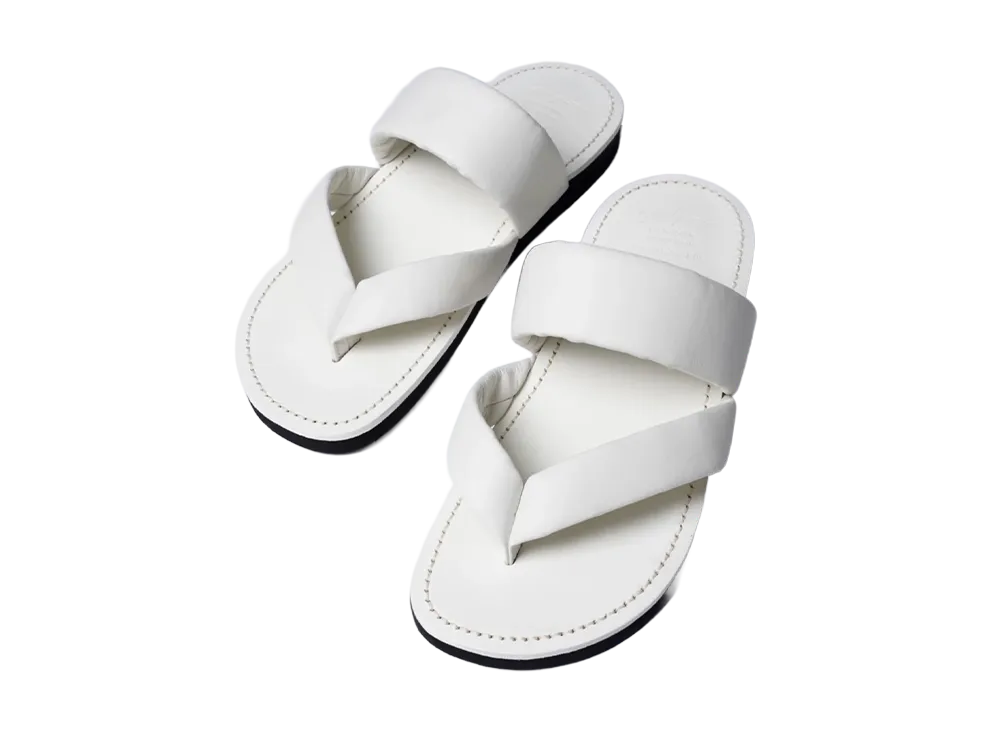 Yohji Yamamoto POUR HOMME Soft Leather Thong Sandal "White"