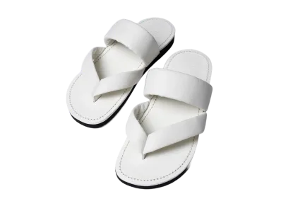 Yohji Yamamoto POUR HOMME Soft Leather Thong Sandal "White"