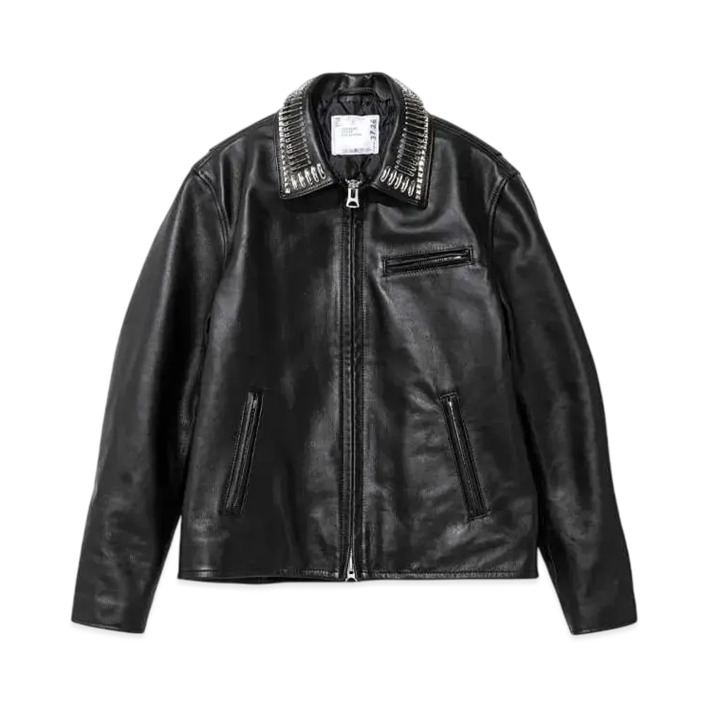 sacai Studs Leather Jacket "Black"