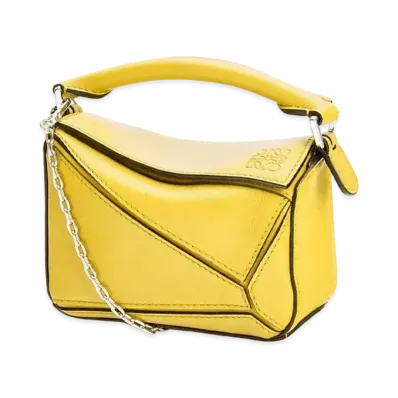 LOEWE Nano Puzzle Bag In Classic Calfskin "Yellow"