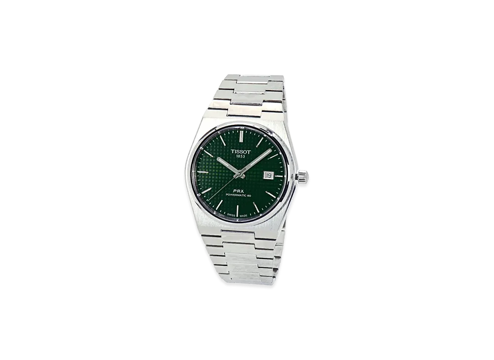 TISSOT PRX Tonneau Case "Silver/Light Green"