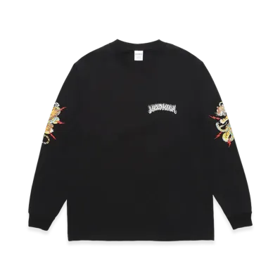 WACKO MARIA x Tim Lehi / Washed WACKO MARIA Heavy Weight Long Sleeve T-Shirt "Black"