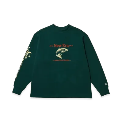 NEW ERA OUTDOOR x Takayuki Ohashi L/S Waffle T-Shirt Fish "Green"