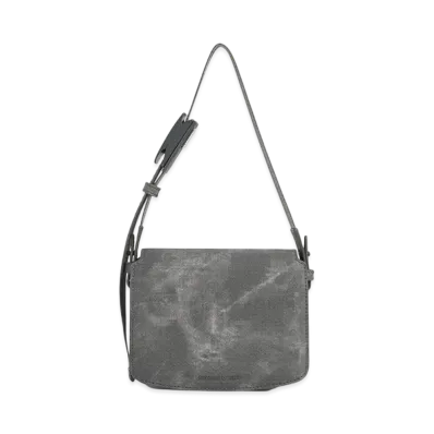 CHARLES & KEITH Boxy Front Flap Shoulder Bag "DarkGrey"