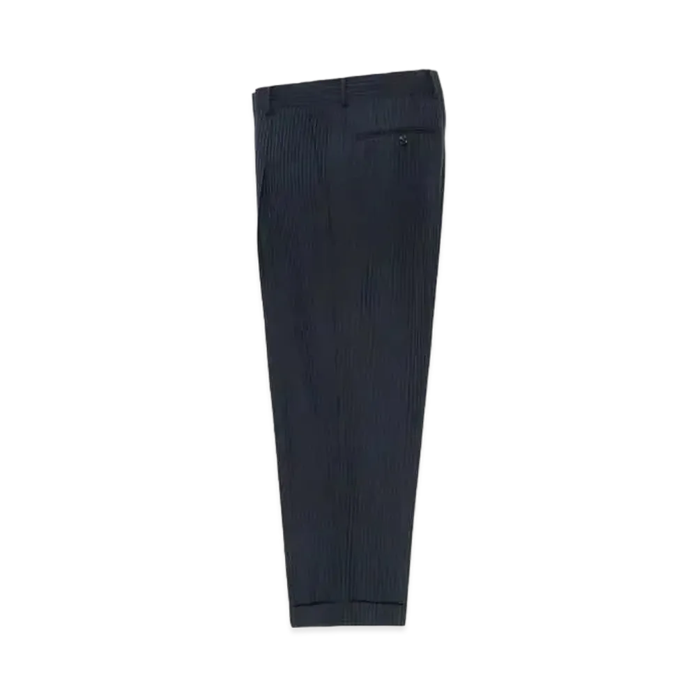 WACKO MARIA Dormeuil / Striped Pleated Trousers (Type-2) "Blue"
