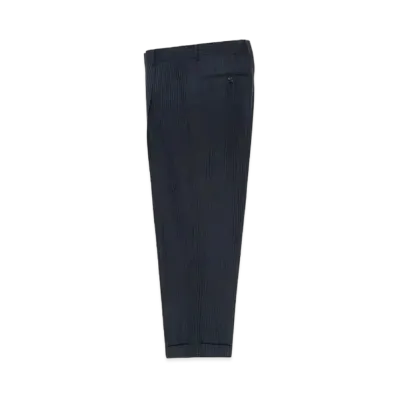 WACKO MARIA Dormeuil / Striped Pleated Trousers (Type-2) "Blue"