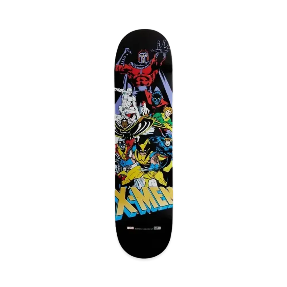 Kith x Marvel X-Men Retro Comic Skate Deck "Black"