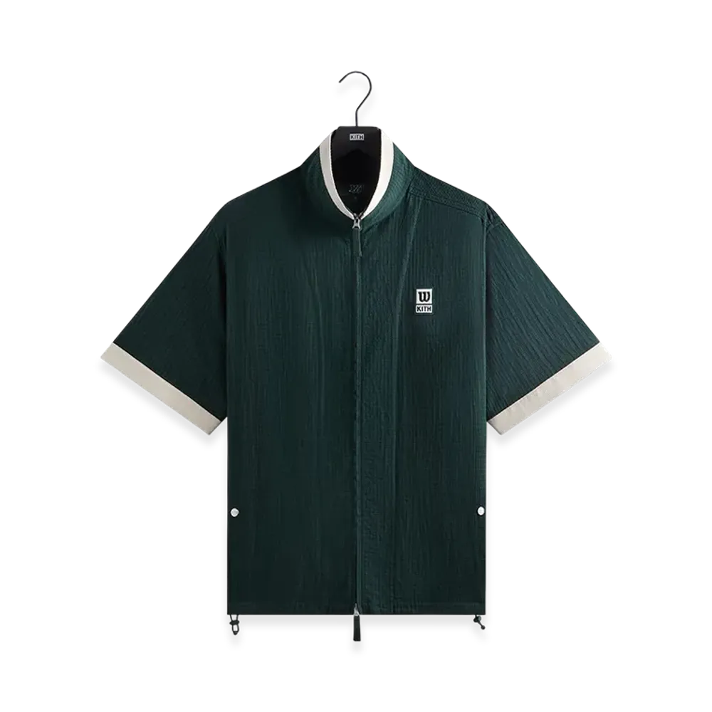 Kith x Wilson Dobby Zip Up Shirt "Stadium"