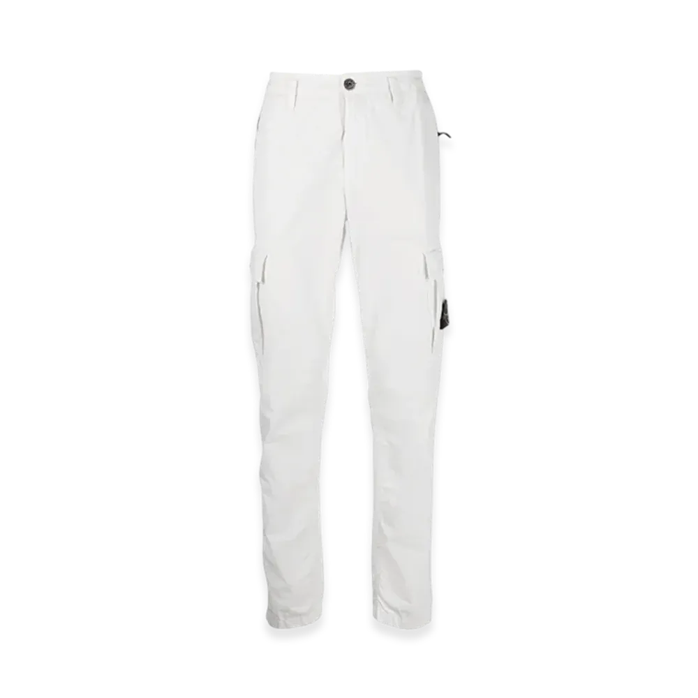 Stone Island 303WA Brushed Cotton Canvas Garment Dyed Cargo Pants - 22SS "Ice"