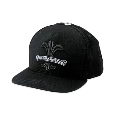 Chrome Hearts BS Fleur Scroll Label Cap "Black"