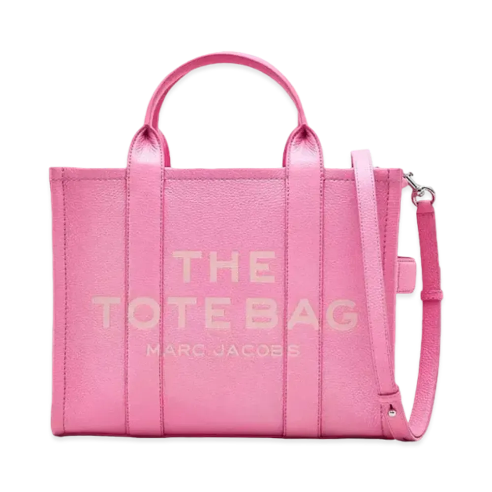 Marc Jacobs The Leather Medium Tote Bag "Petal Pink"