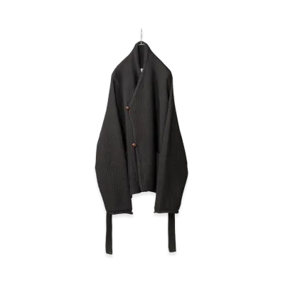 ANCELLM Shawl Collar Knit Cardigan "Black"