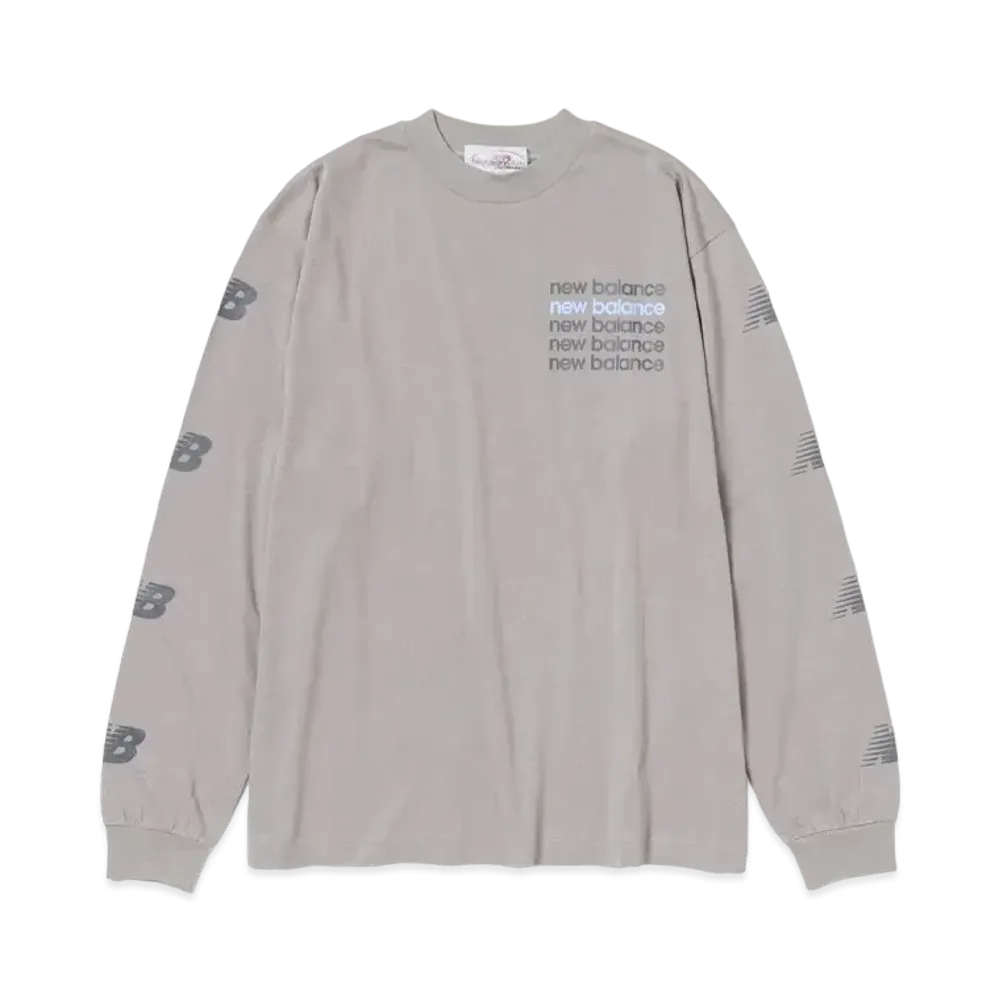 AURALEE x New Balance x TDS LS Tee Archive Graphic "Gray"