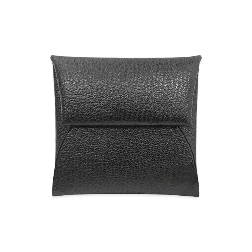 Hermes Bastia Coin Case Chevre Mysore "Noir/Silver"