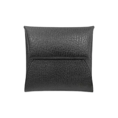 Hermes Bastia Coin Case Chevre Mysore "Noir/Silver"