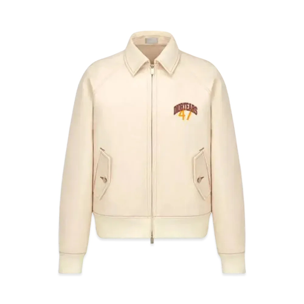 Dior Tears Zipped Blouson Cotton Twill "White"