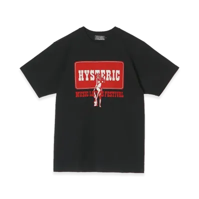 HYSTERIC GLAMOUR Music Lovers Festival Tee "Black"