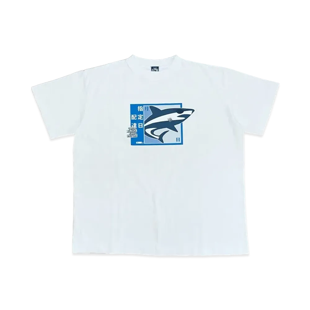 BlackEyePatch CreativeDrugStore Shark Label Tee "White"