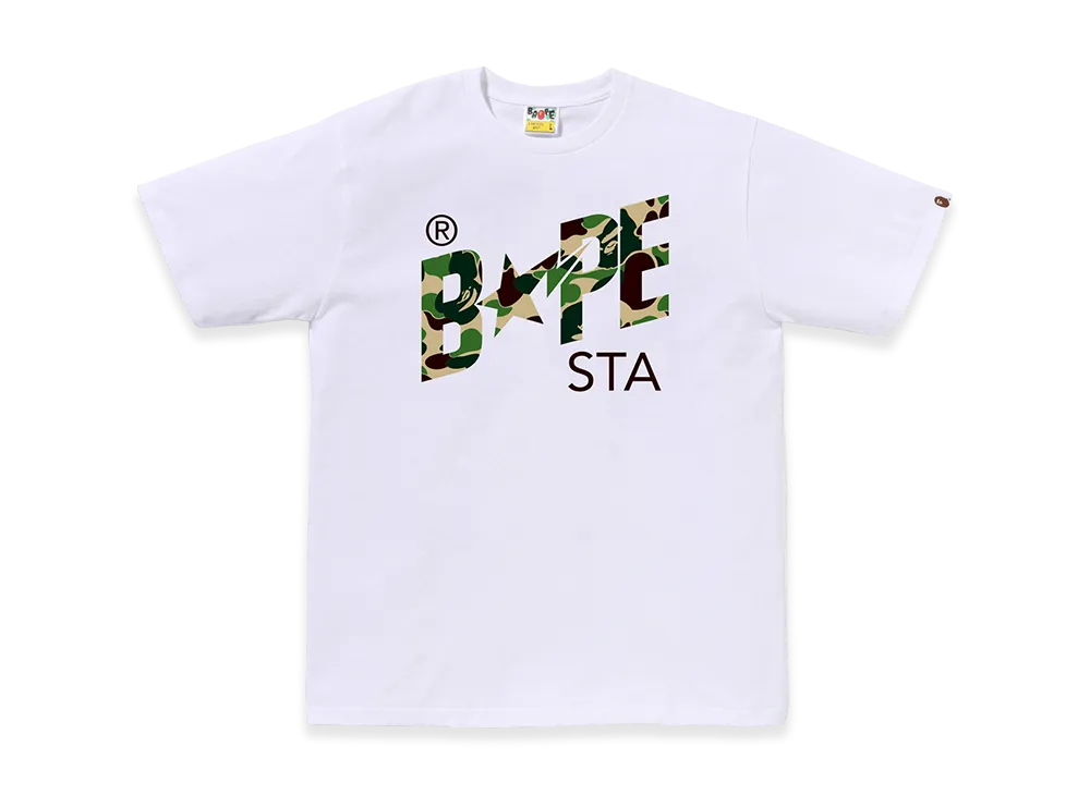 A BATHING APE ABC Camo Bape Sta Tee "White/Green"