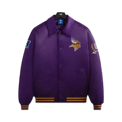 Kith x the NFL: Vikings Satin Bomber Jacket "Cover"