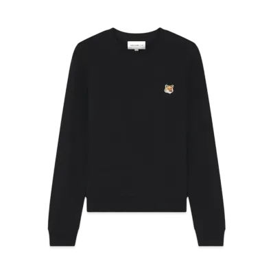 Maison Kitsune Women'S Fox Head Patch Regular Sweatshirt "Black"
