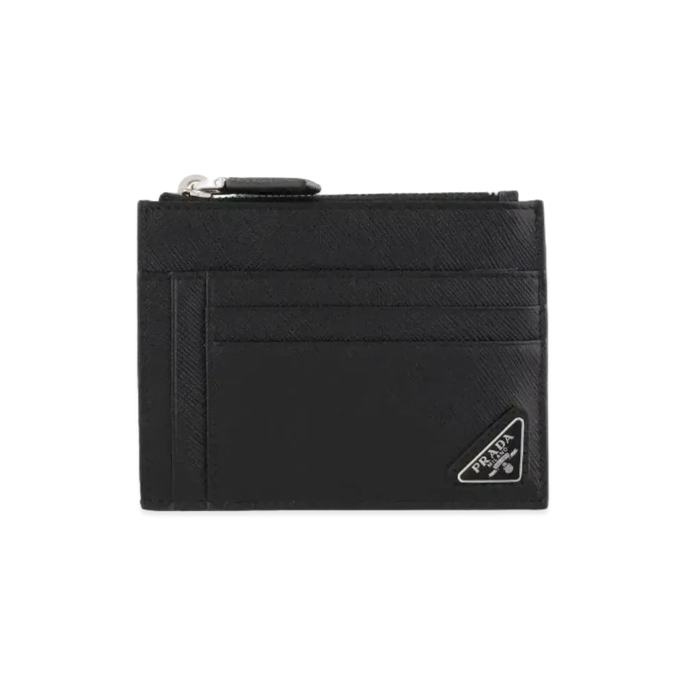 PRADA Saffiano Leather Card Holder "Black"