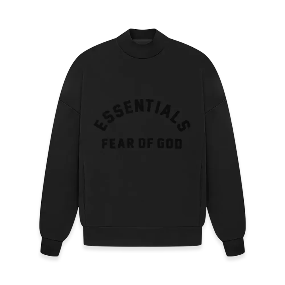 FEAR OF GOD Essentials Crew Neck Bonding Sweatshirt "Jet Black"