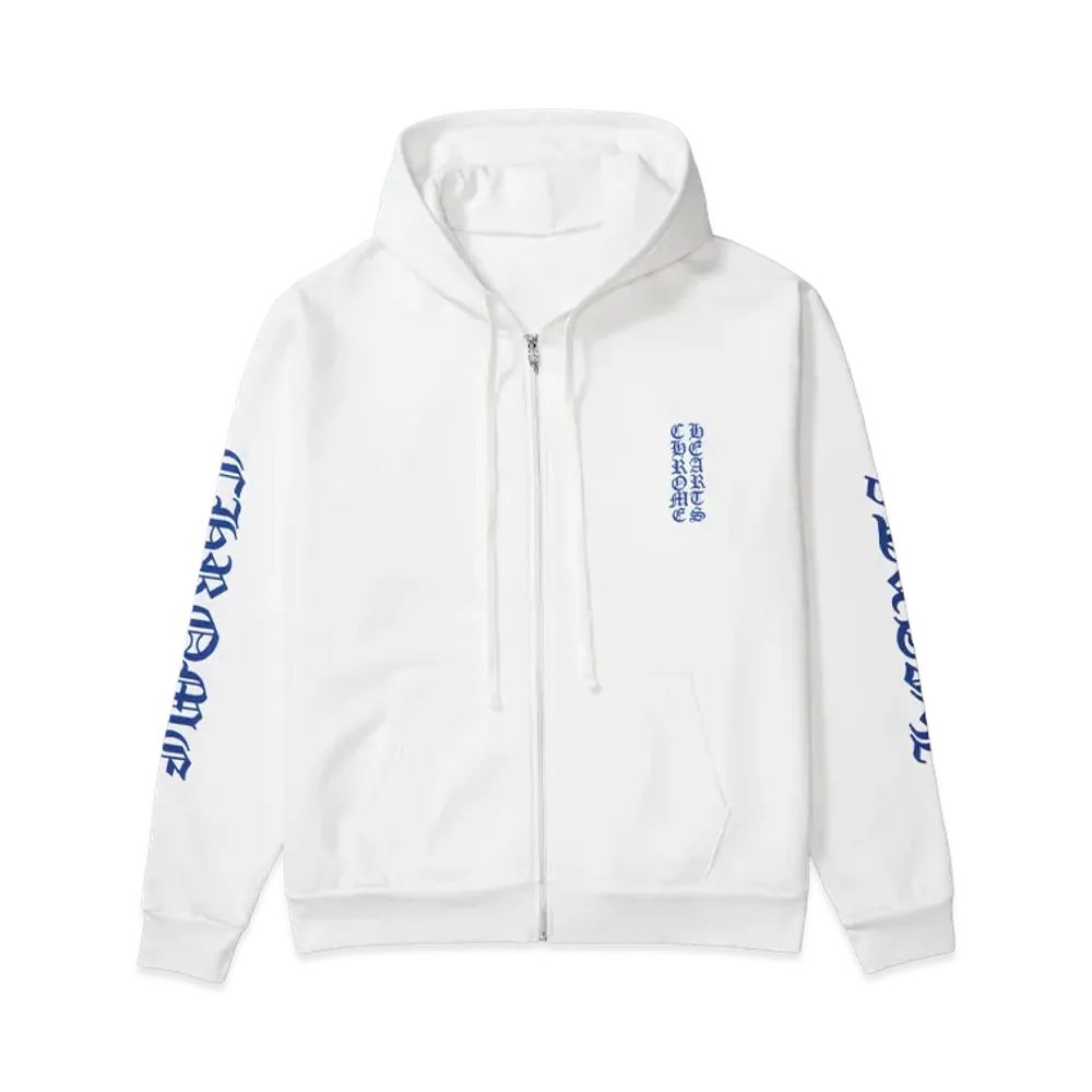 Chrome Hearts Scroll Zip Sweat Hoodie "White"