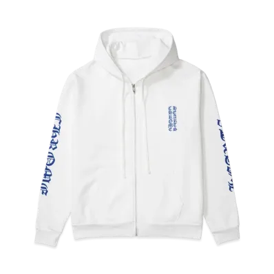 Chrome Hearts Scroll Zip Sweat Hoodie "White"
