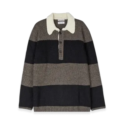 OUR LEGACY Big Piquet Acrylic "Rugby Stripe"