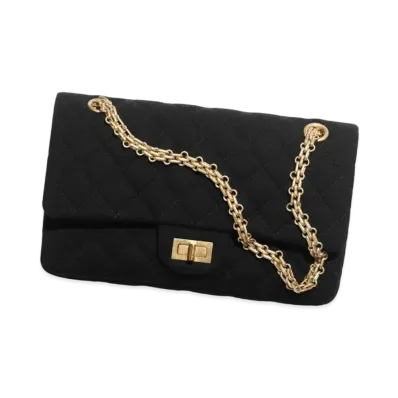CHANEL 2.55 Handbag Wool Jersey "Black"